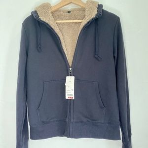 UNIQLO Pile Lined Sweat Long Sleeve Full-Zip Hoodi
